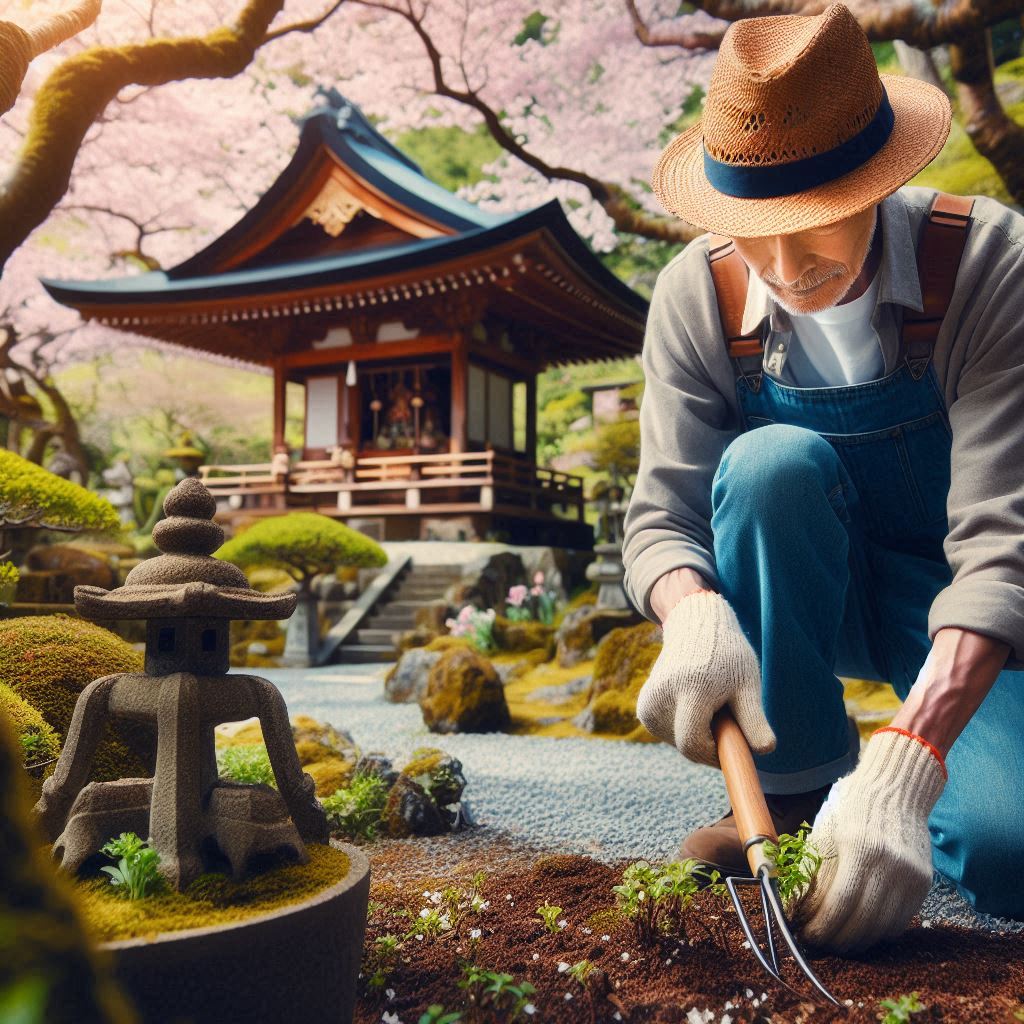 神社の草むしり