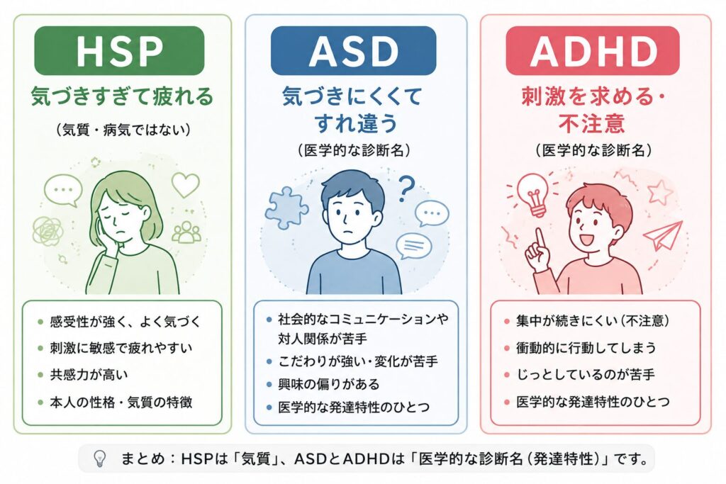 HSP ASD ADHD