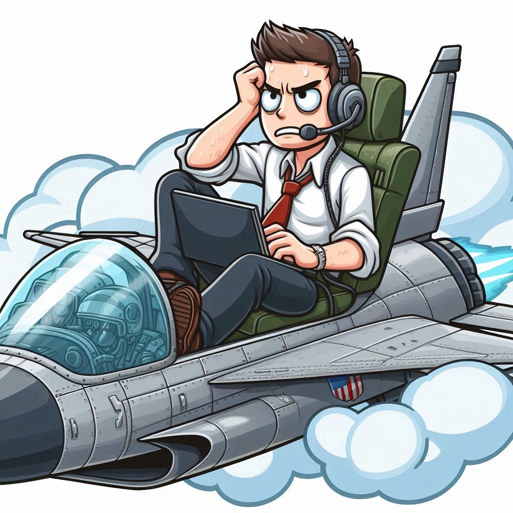 戦闘機に乗って出勤する