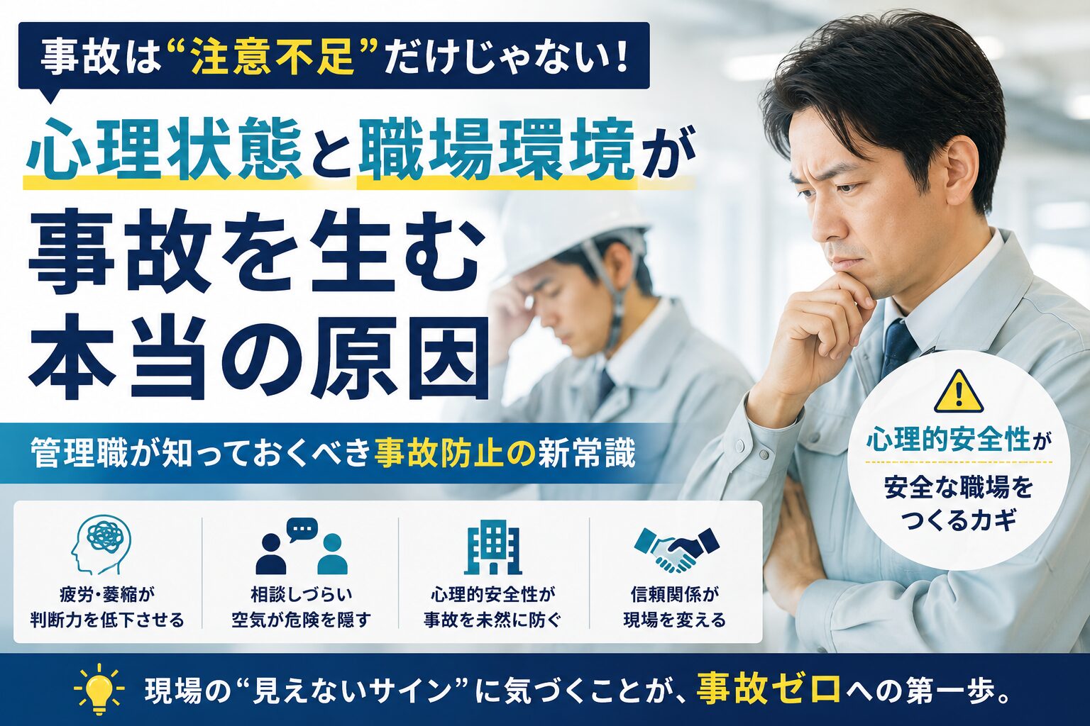 労働災害はなぜ起きる？　心理状態と職場環境が事故を生む本当の原因